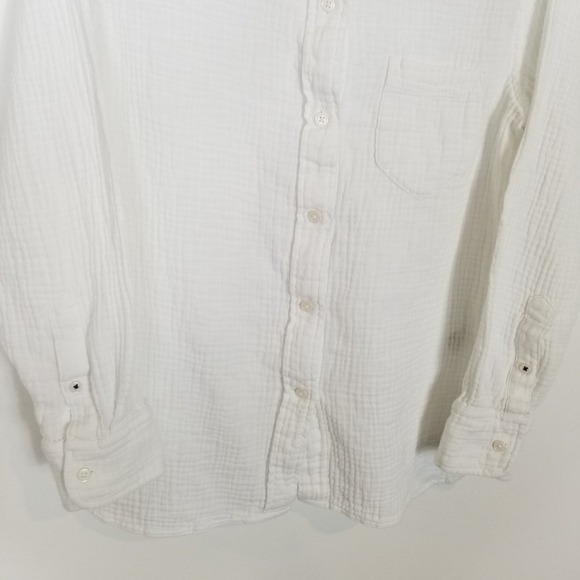 J.Crew Garçon Classic Double-gauze Shirt Sz 8 Women White Button Up Classic - Picture 4 of 8